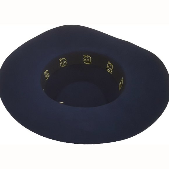 Wool felt fedora hat packable adjustable warm durable  Black - Picture 4 of 4